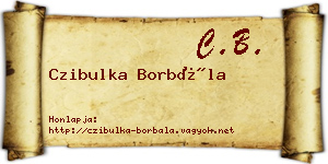 Czibulka Borbála névjegykártya